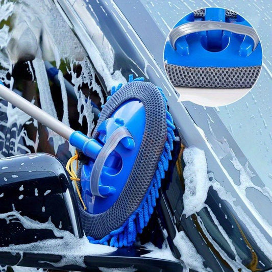 Tidy Monster Microfiber Car Wash Brush Mop Kit with long handle 2 in 1 microfibers mop